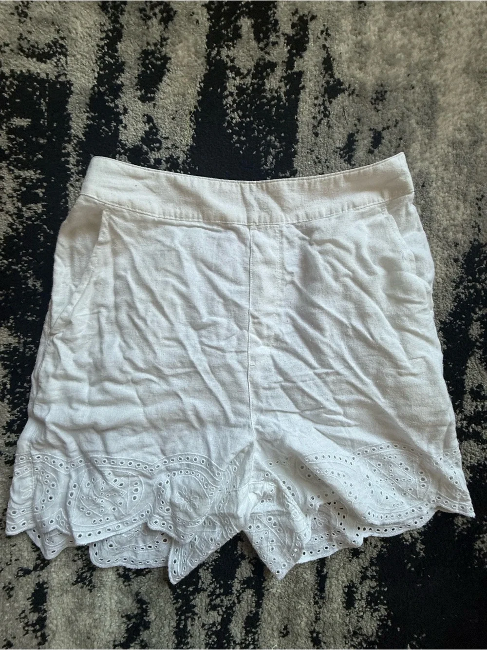 NWOT Rachel Zoe White Linen Blend Shorts Set Size Medium